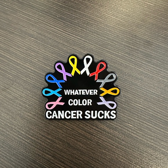 NWT “Whatever Color Cancer Sucks” Pin - Picture 1 of 2
